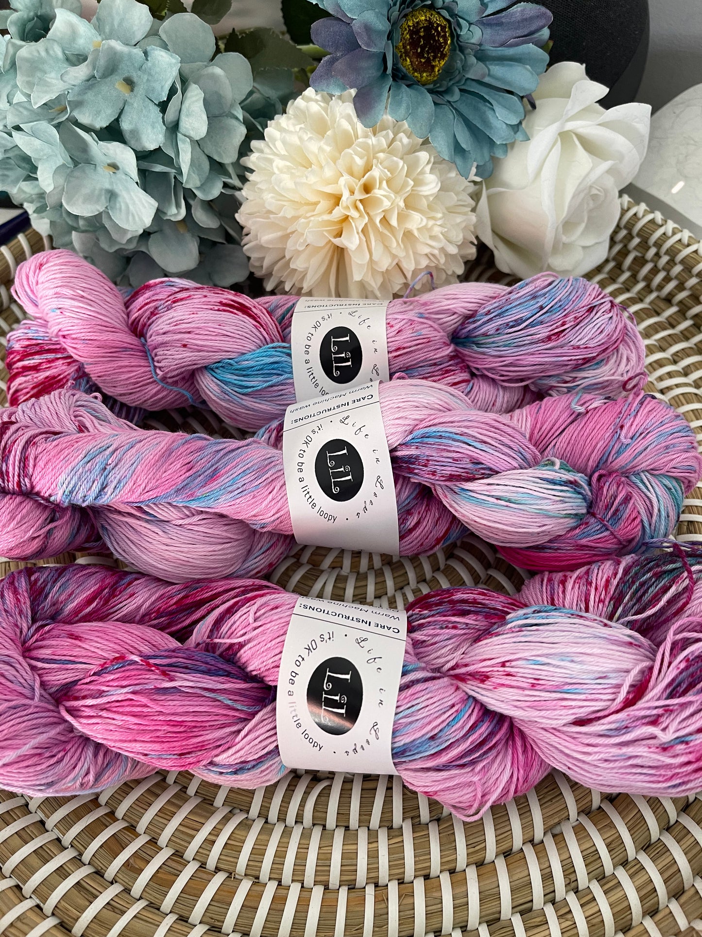 Life in Loops - Hand Dyed Cotton Yarn - 100g 4 ply Mix & Match