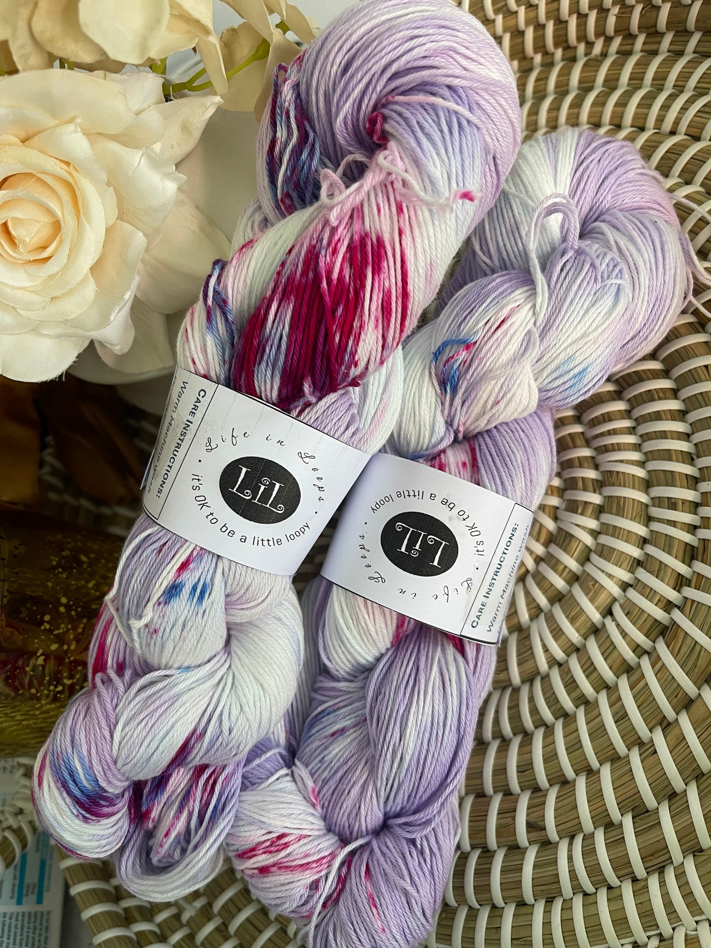 Life in Loops - Hand Dyed Cotton Yarn - 4 ply Colour of the Month